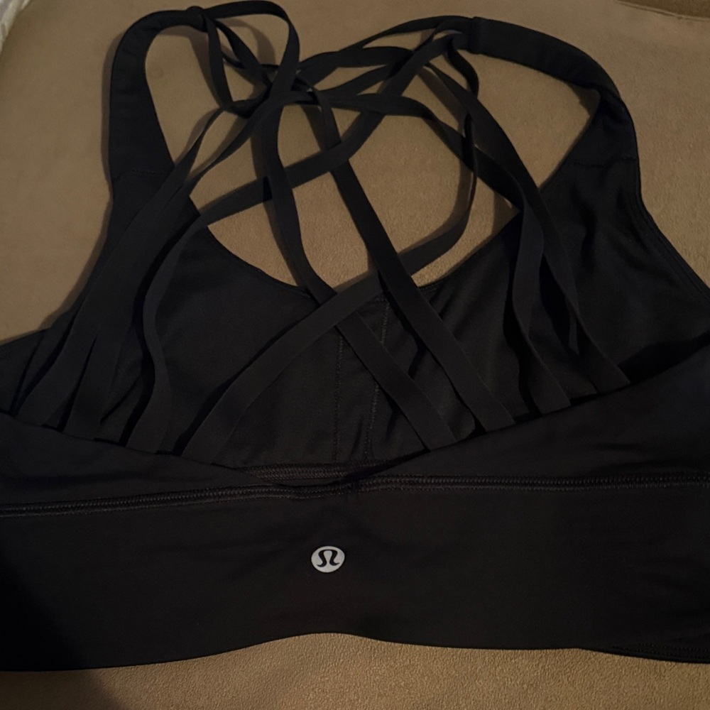 lululemon athletica Black Strappy Back Sports Bra